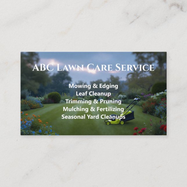 Lawnpro Premium Service Business Card (Front)