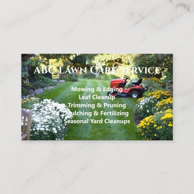 Lawnpro Premium Service Business Card (Front)