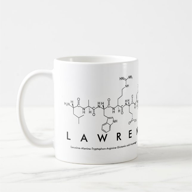 Lawren peptide name mug (Left)