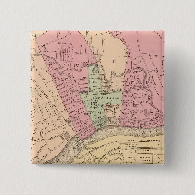 Lawrence 2 Inch Square Button (Front)