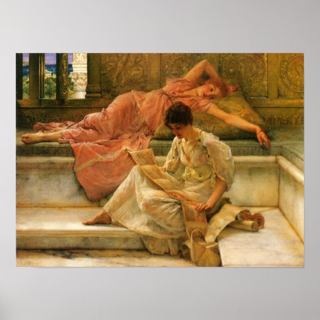 Lawrence Alma-Tadema - A favourite poet Poster (Front)
