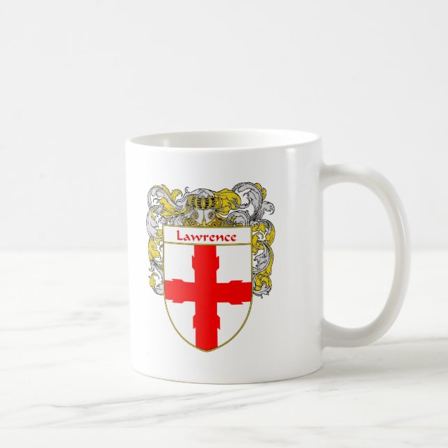 Lawrence Coat of Arms/Family Crest (Mantled) Coffee Mug (Right)