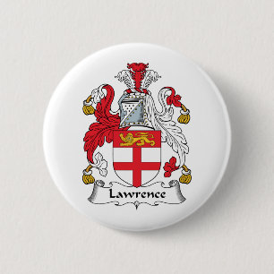 Lawrence Family Crest 2 Inch Round Button