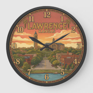 Lawrence Kansas Large Clock
