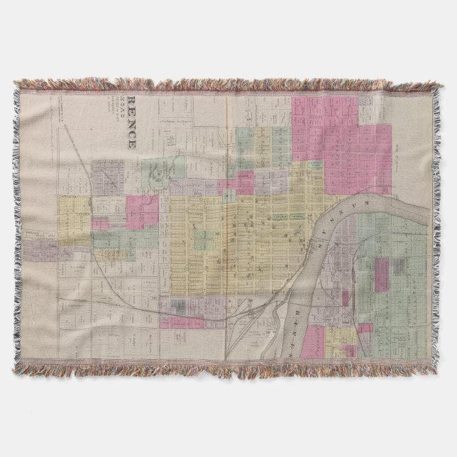Lawrence, Kansas Throw Blanket (Front)