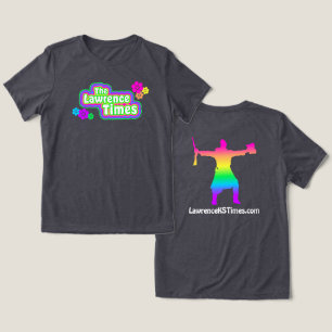 Lawrence Times groovy flower femme charcoal Tri-Blend Shirt
