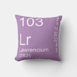 Lawrencium Throw Pillow