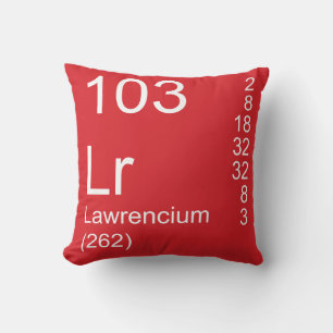 Lawrencium Throw Pillow
