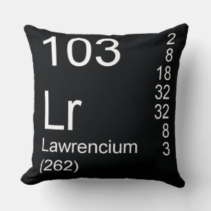Lawrencium Throw Pillow