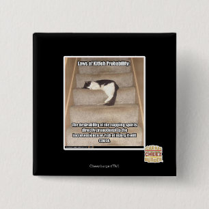 Laws of Kitteh Probability 2 Inch Square Button