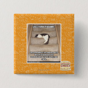 Laws of Kitteh Probability 2 Inch Square Button