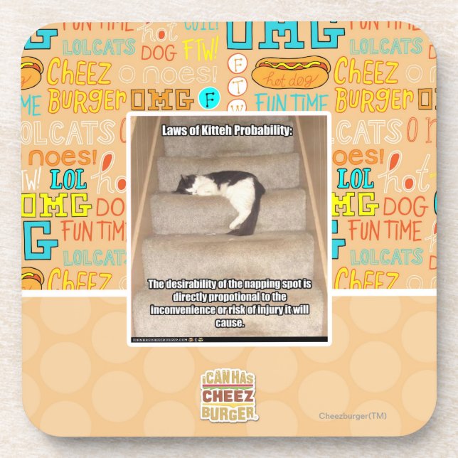 Laws of Kitteh Probability Coaster (Front)