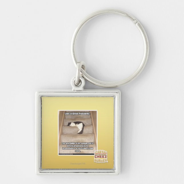 Laws of Kitteh Probability Keychain (Front)