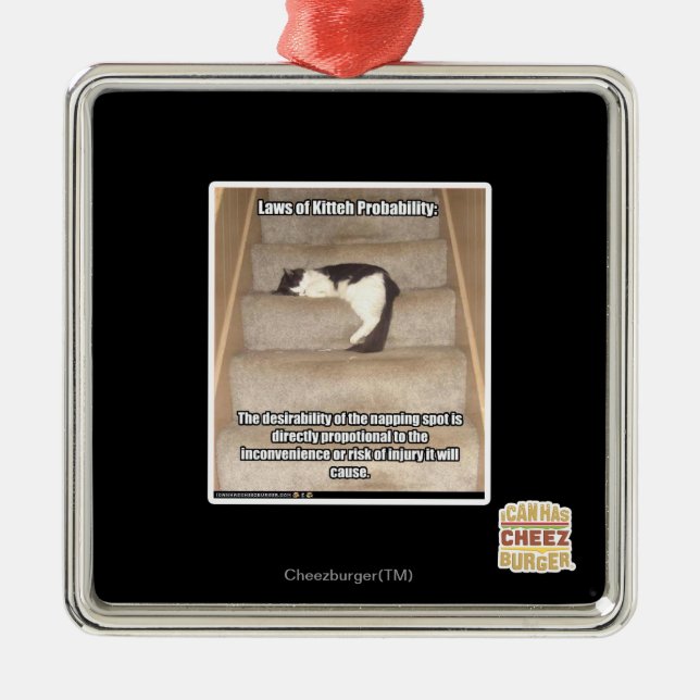 Laws of Kitteh Probability Metal Ornament (Front)