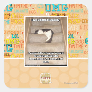 Laws of Kitteh Probability Square Sticker