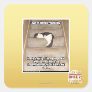 Laws of Kitteh Probability Square Sticker