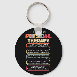 Laws Of Physical Therapy Motivational Goals Keychain