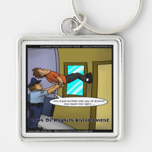 Laws Of Physics & Gravity Funny Gifts & Tees Keychain