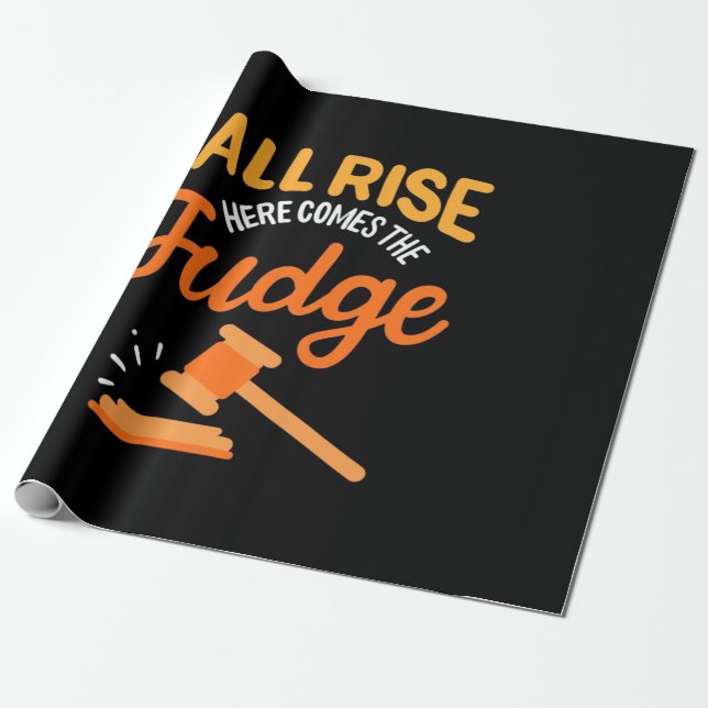 Lawyer All Rise Here Comes The Judge Wrapping Paper (Unrolled)