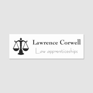 Lawyer apprenticeships Company Firm Logo  Name Tag