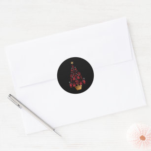 Lawyer Attorney Christmas Tree Classic Round Sticker