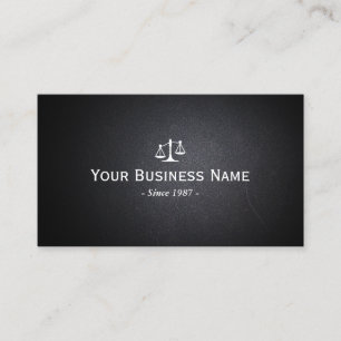 Lawyer Attorney Dark Leather Professional Business Card