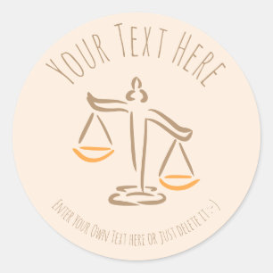 Lawyer Attorney Judge Law Firm / Office Classic Round Sticker