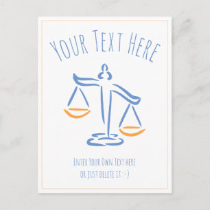 Lawyer Attorney Judge Law Firm / Office Postcard