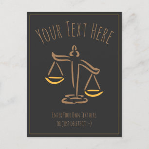 Lawyer   Attorney   Judge   Law Firm / Office Postcard