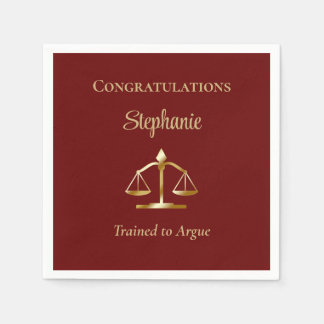 Lawyer | Attorney Legal Scales Trained to Argue Napkin