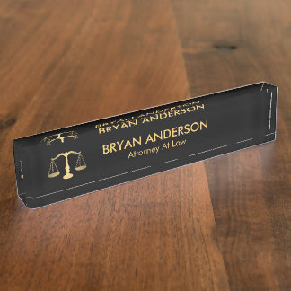 Lawyer Attorney Nameplate