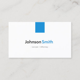 Lawyer / Attorney - Simple Aqua Blue Business Card
