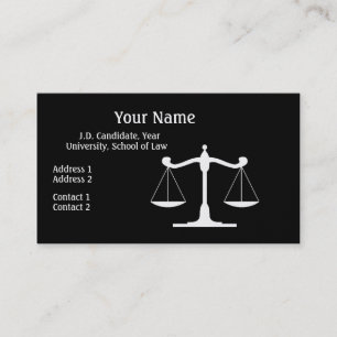 Lawyer Black Business Card