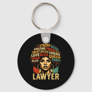Lawyer Black History Month Powerful Black Pride Ar Keychain