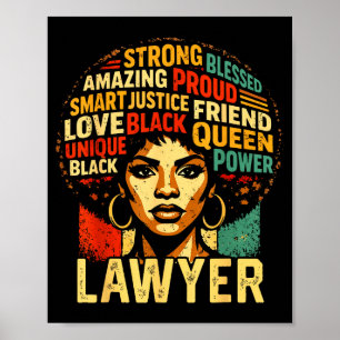 Lawyer Black History Month Powerful Black Pride Ar Poster