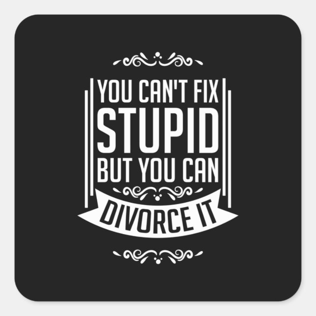 Lawyer Can Divorce It Square Sticker (Front)