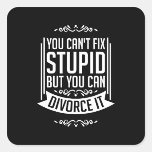 Lawyer Can Divorce It Square Sticker