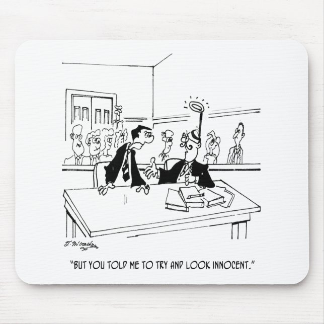 Lawyer Cartoon 5299 Mouse Pad (Front)