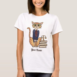 Lawyer Cat - Orange Tabby Attorney Cat Lover T-Shirt