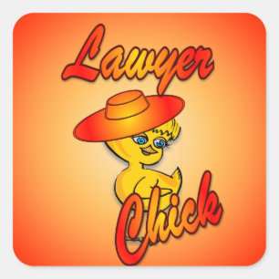 Lawyer Chick #5 Square Sticker