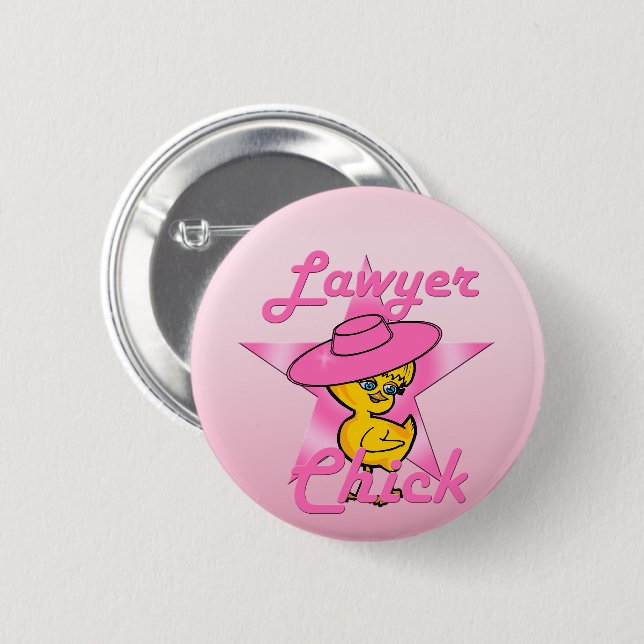 Lawyer Chick #8 2 Inch Round Button (Front & Back)