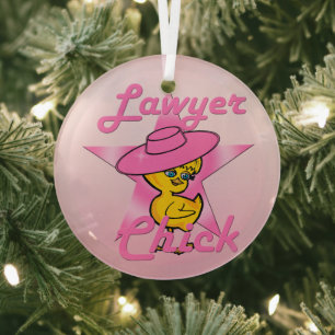 Lawyer Chick #8 Glass Ornament