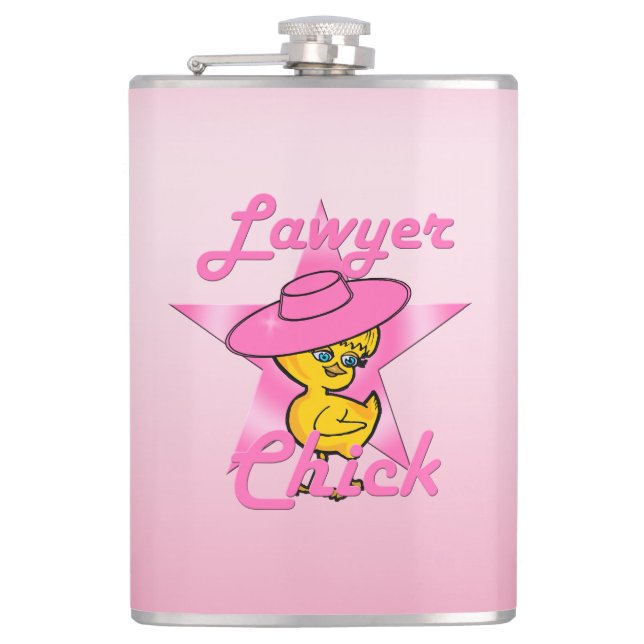 Lawyer Chick #8 Hip Flask (Front)
