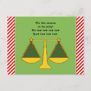Lawyer Christmas Holiday Postcard