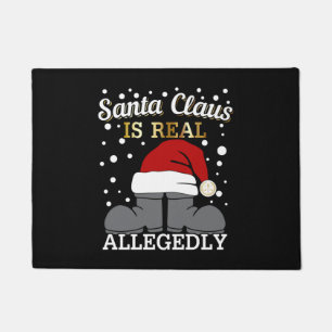 Lawyer Christmas - Santa is Real Allegedly Doormat
