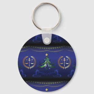 Lawyer Christmas Tree Elegant Keychain