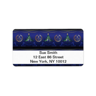 Lawyer Christmas Tree Elegant Label