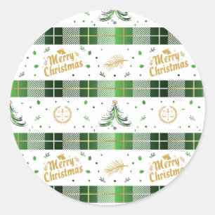 Lawyer Christmas Tree - Scales of Justice Classic Round Sticker