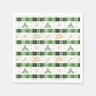 Lawyer Christmas Tree - Scales of Justice Napkin