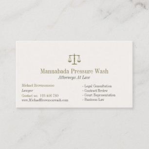 Lawyer Classic Attorney Justice Scale Business Card